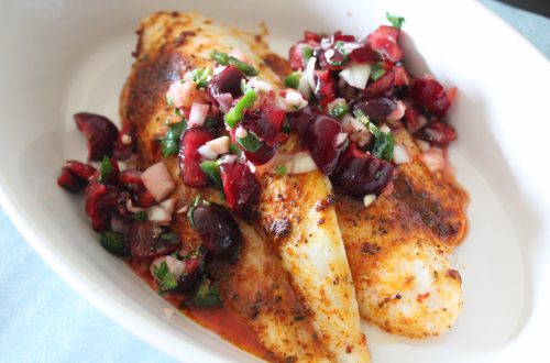 What Went Well - Whole30 Blackened Tilapia and Cherry Salsa