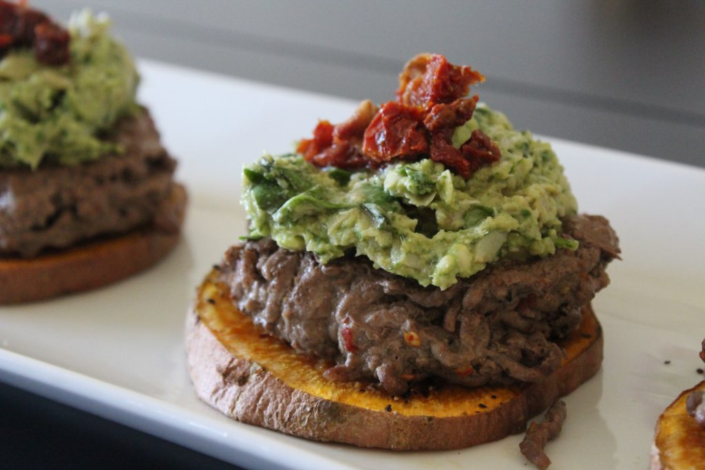 Challenge builds self-efficacy - Whole30 Burgers with Sundried Tomatoes and Basil Artichoke Sauce